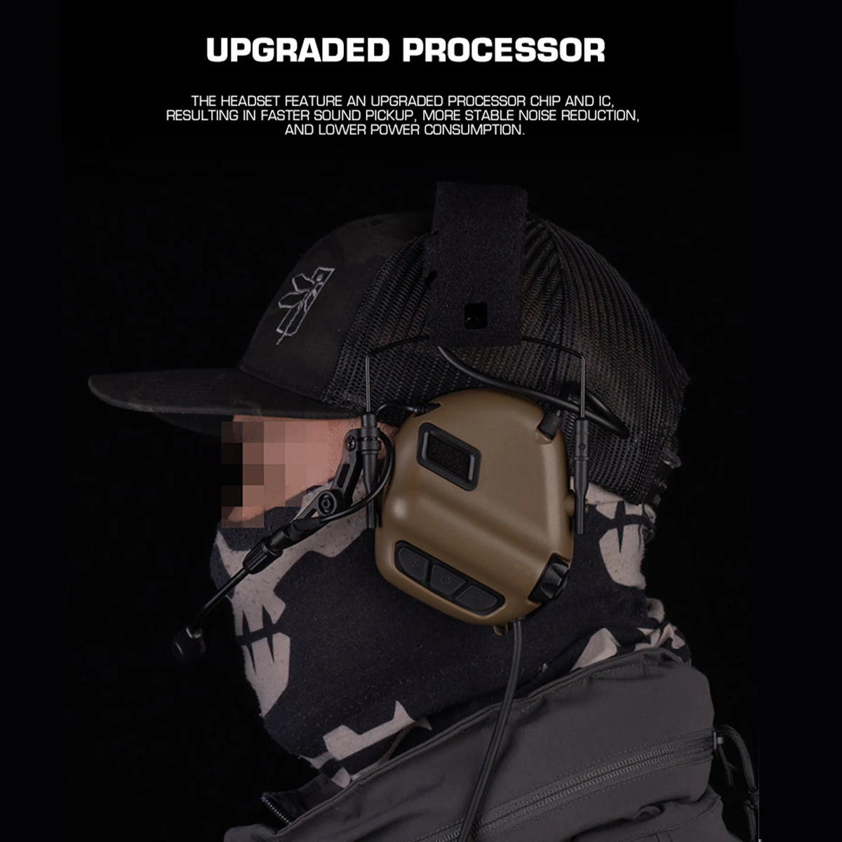 الصيد الرماية الحد من الضوضاء غطاء للأذنين خوذة التكتيكية شنت حامي السمع الإلكترونية تضخيم الصوت سماعة الرأس