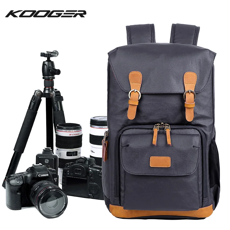 

KOOGER Waterproof Dslr Camera Bag Travel Outdoor Camera Backpack With Laptop Compartment Tripod Holder