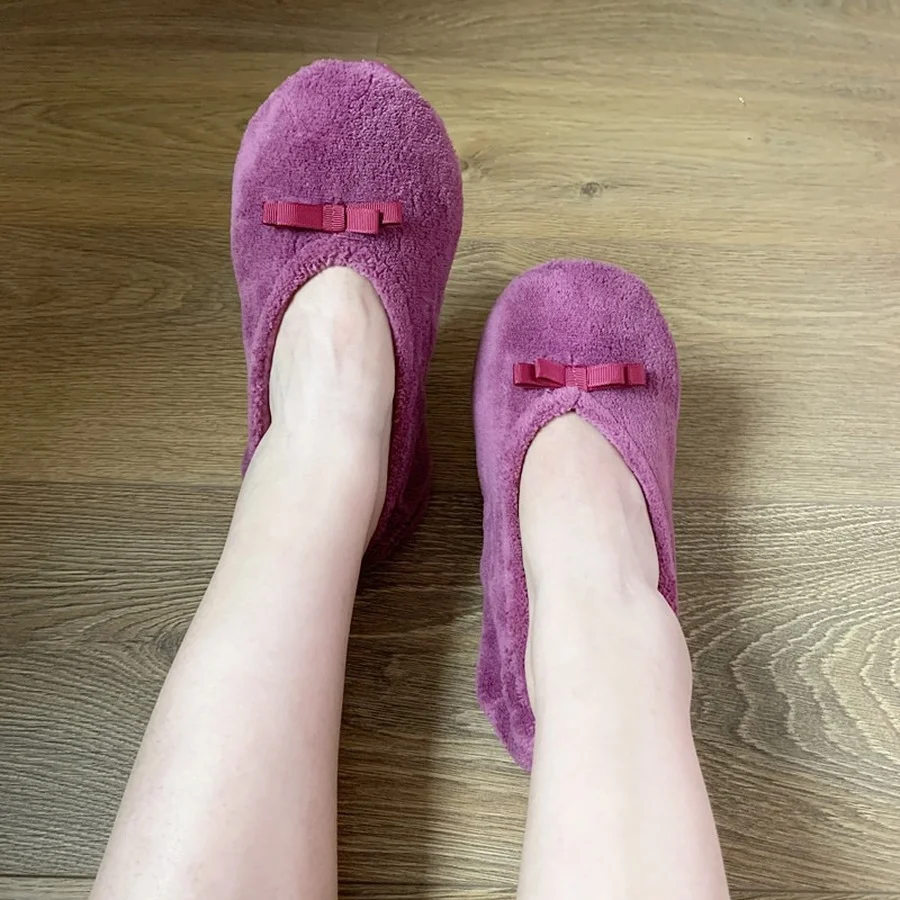 House Fluffy Slipper Sock Women Winter Warm Contton Slip Non Grip Indoor Home Lazy Knitted Female Dancing Floor Shoes Casual