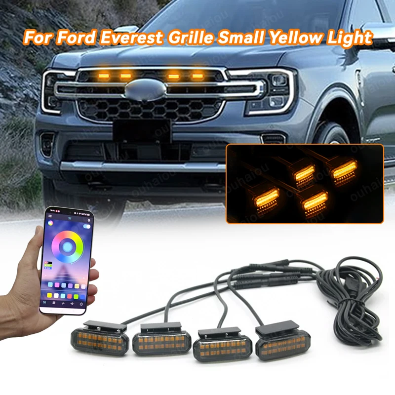 

Для Ford Everest 18 светодиодный передний светильник на решетке автомобиля дневные ходовые огни колеса лампа для бровей для пикапа Offroad 12 В ﻿