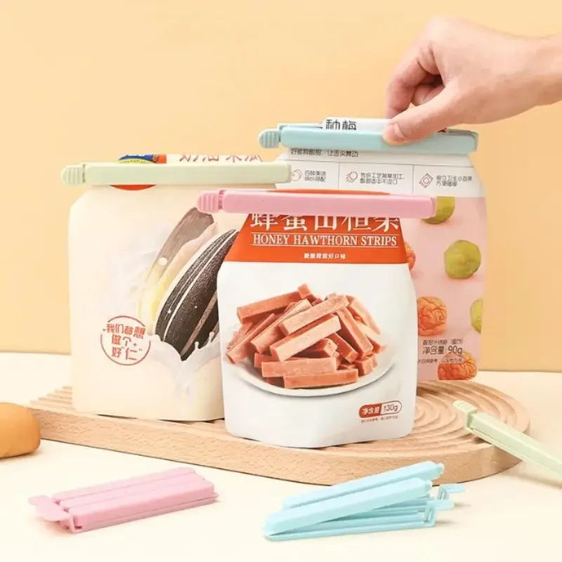 5/10Pcs Colorful Plastic Food Bag Sealing Clips, Kitchen Snack Coffee Potato Chip Storage Bag Clips