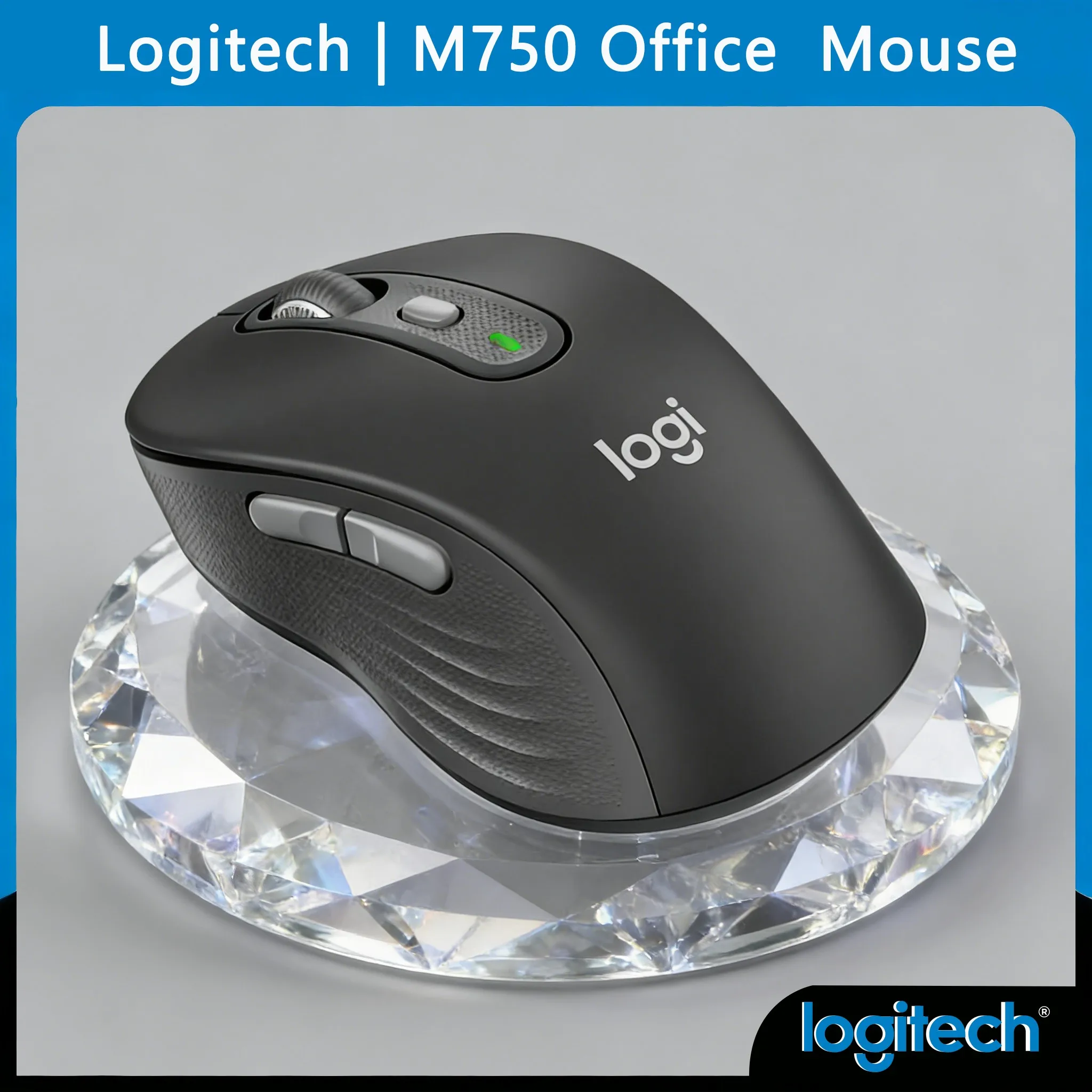 

Беспроводная мышь Logitech M750 с двойным режимом подключения Bluetooth и приемником Logi Bolt, поддержка нескольких устройств