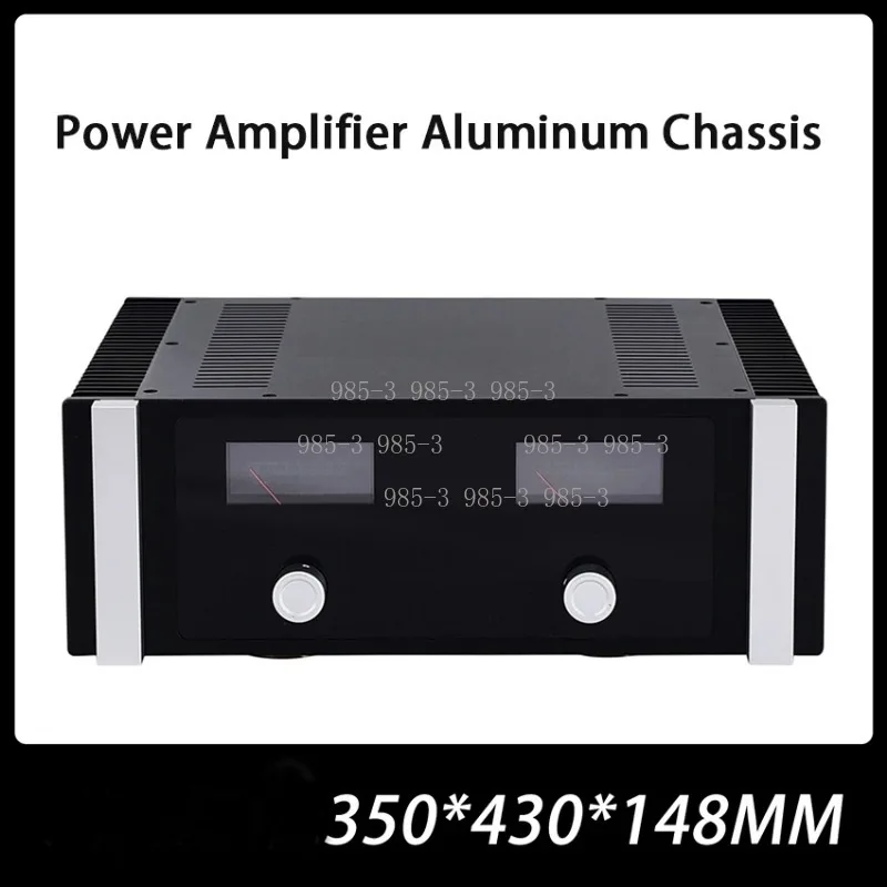 Aluminum Enclosure Case with two side heat sinks, Diy Audio Amp Accessories, 430350148mm Amplifier Chassis, Power Amplifier