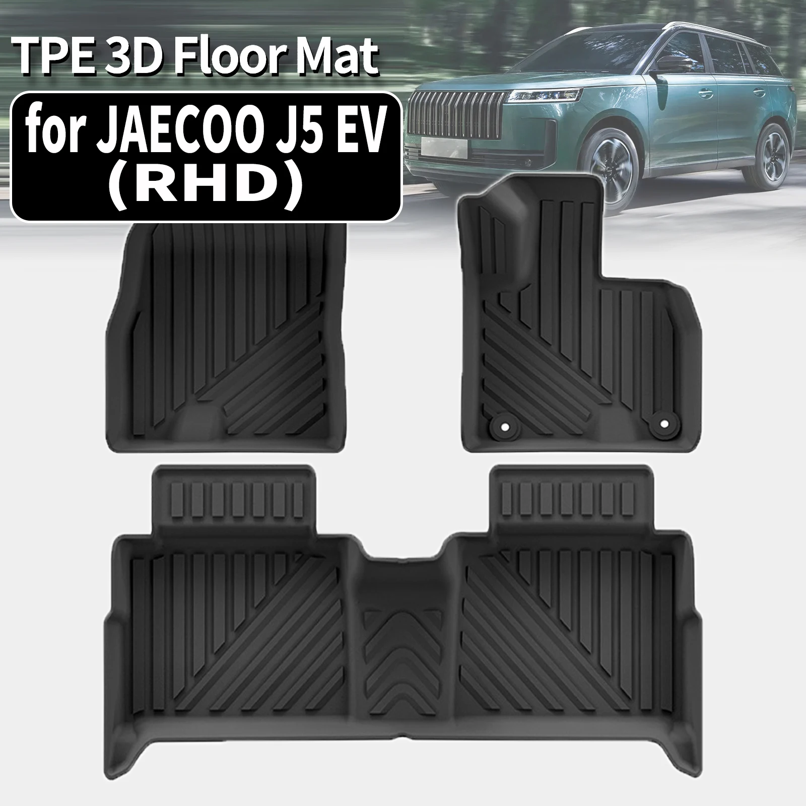 

for JAECOO 5 J5 EV 2025 2026 TPE Car Floor Mats Waterproof Non-Slip Easy Clean Accessories (Not Fit For Left Hand Drive)