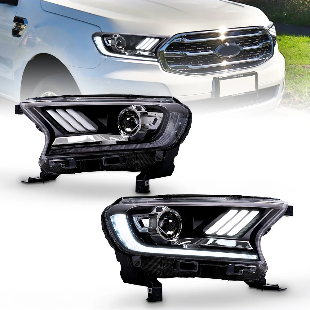 For Suitable for Ranger 2015-2020 modified car LED headlight assembly Mustang model with flowing light steering