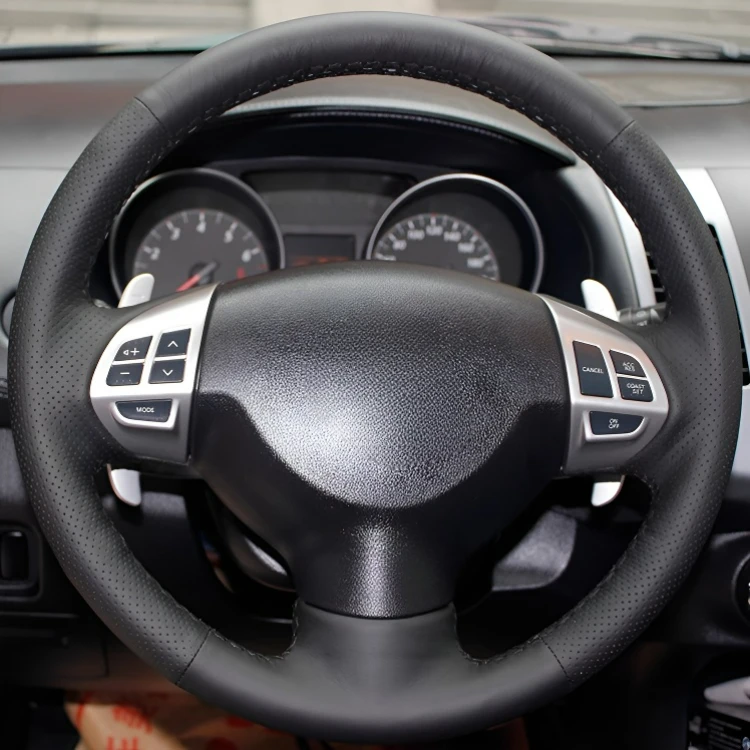 

For Mitsubishi ASX 11-12 models Hand-stitched steering wheel cover lightweight and breathable full coverage modification desig