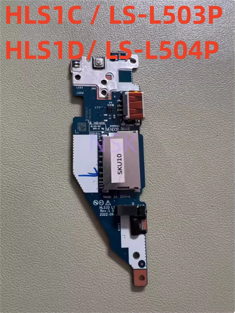 

Original HLS1C LS-L503P / HLS1D LS-L504P FOR Lenovo IdeaPad 1 15ADA7 15AMN7 USB power on board switch small board 100% TEST OK