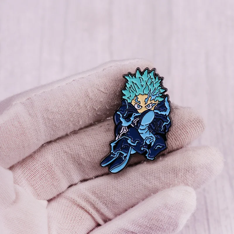 Anime Hero Midoriya Izuku Deku Cosplay Props Metal Badge Lapel Pin Alloy Backpack Brooch Accessories