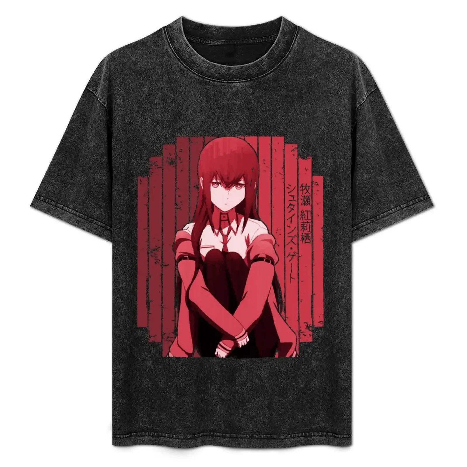 

Makise Kurisu Red Steins Anime Gate Gift Fan T-Shirt graphic shirts basketball graphic tees fruit of the loom mens t shirts