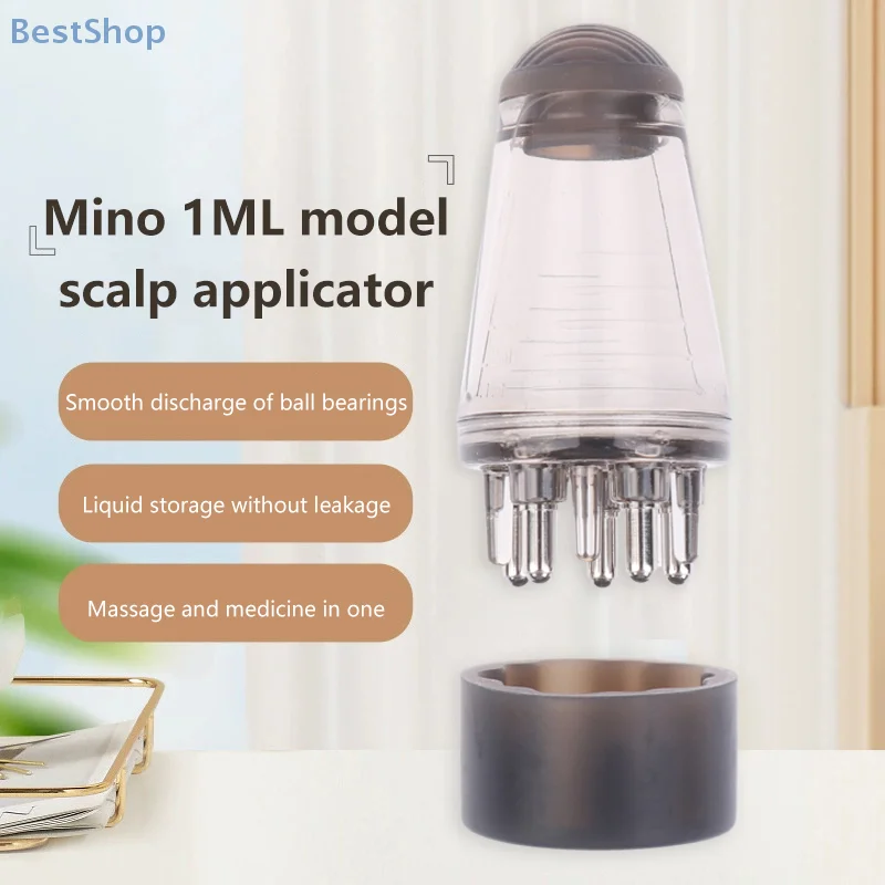 

Бутылка с аппликатором для кожи головы 1 мл | Диспенсер для жидкости с шарикоподшипниками для массажа кожи головы и ухода за волосами