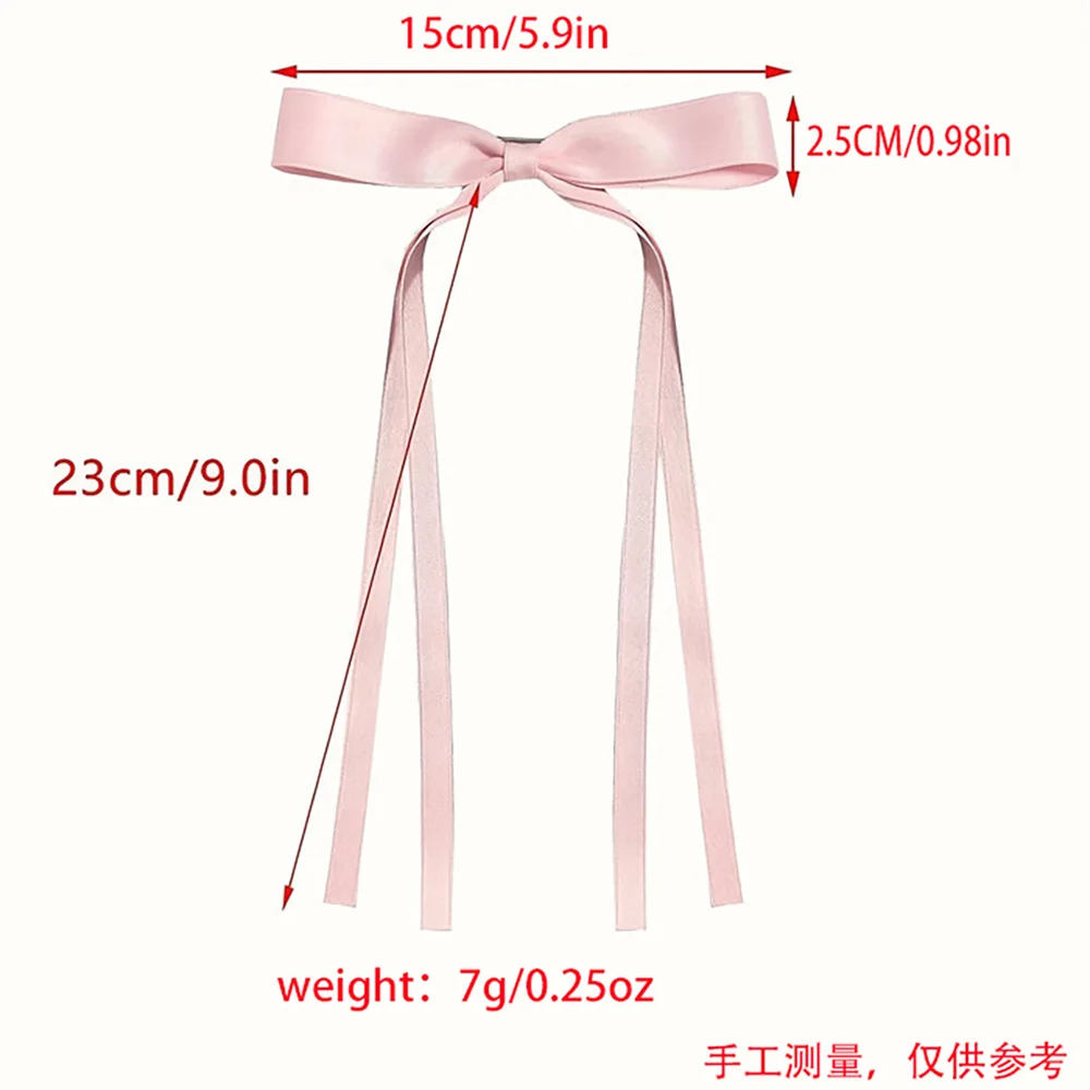 Candy Ribbon Tassel Bowknot Hair Clips Sweet Women Streamer Hairpin for Women Girls Long Bows Barrettes Head Clip Accessories