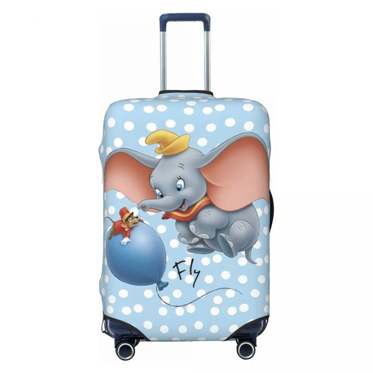 

Custom Dumbo Cartoon Luggage Cover Protector Fashion Cute Elephant Travel Suitcase Protective Cover for 18-32 Inch