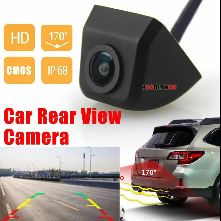 Koorinwoo Car Rear View Camera HD CCD 170 Degrees Wide Angle Front Backup Cameras Night Vision Cam Video System Auto Detector