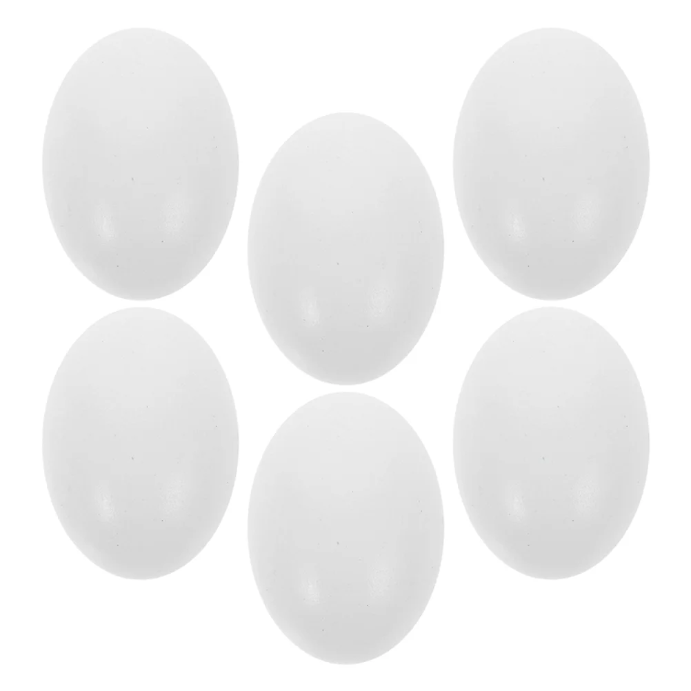 6 Pcs Eggs DIY Painted Craft for Painting Paintable Fake Unfinished Toy Orange Child