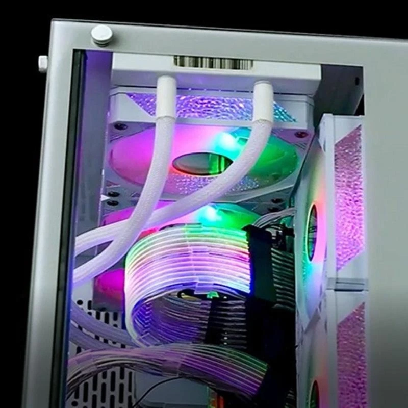 31BA PC CASE- ส่วนขยาย PSU RGB สาย 24PIN PCI-E GPU 8PINX2,8PINX3 เส้นนีออนสี ARGB Transfer Adapter 5V3PIN