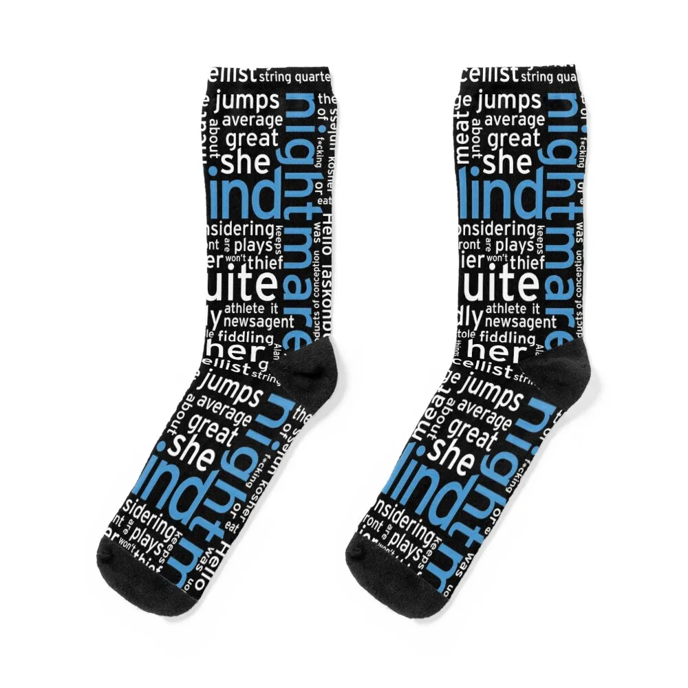 Rosalind is a Nightmare Taskmaster Word Art Socks cartoon Hiking boots warm winter Socks Male Women's