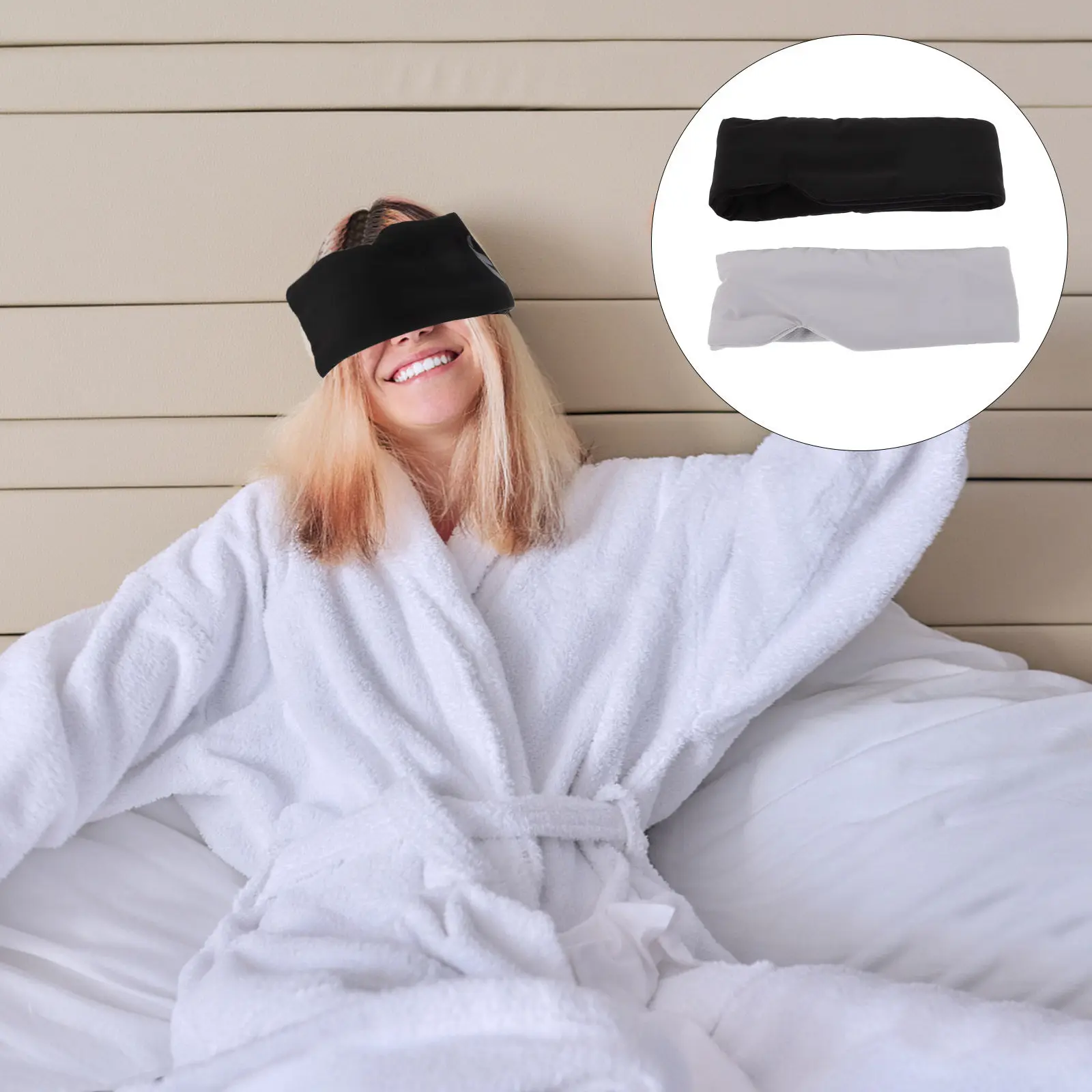 2Pcs Blackout Eye Mask Double-Sided Mask for Travel Women Men Portable Breathable Light Blocking Sleep Cover