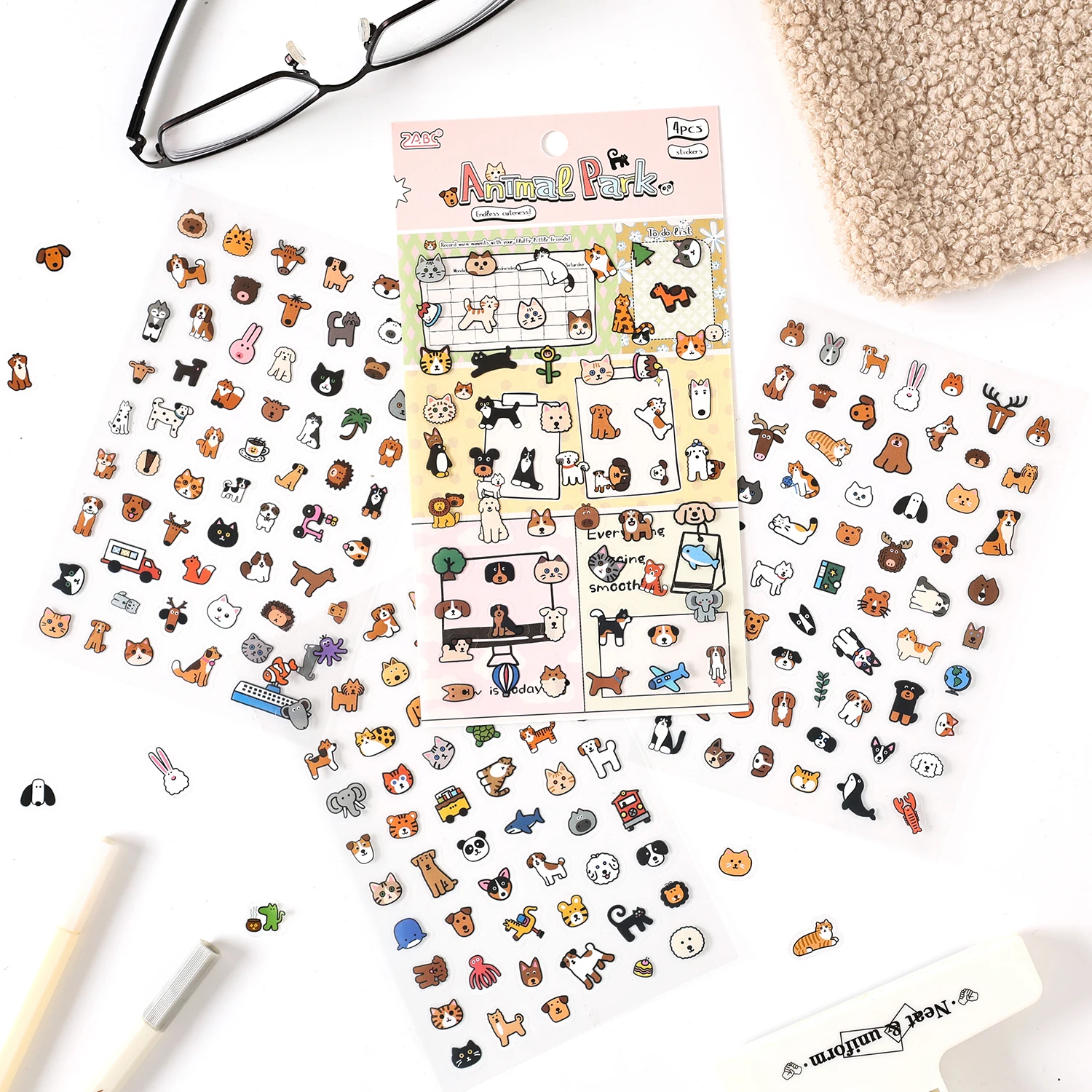 Morning Rain Mood Stickers for Girls and Children, Cute Cartoon Decorative Small Patterns DIY Nail Art Stickers