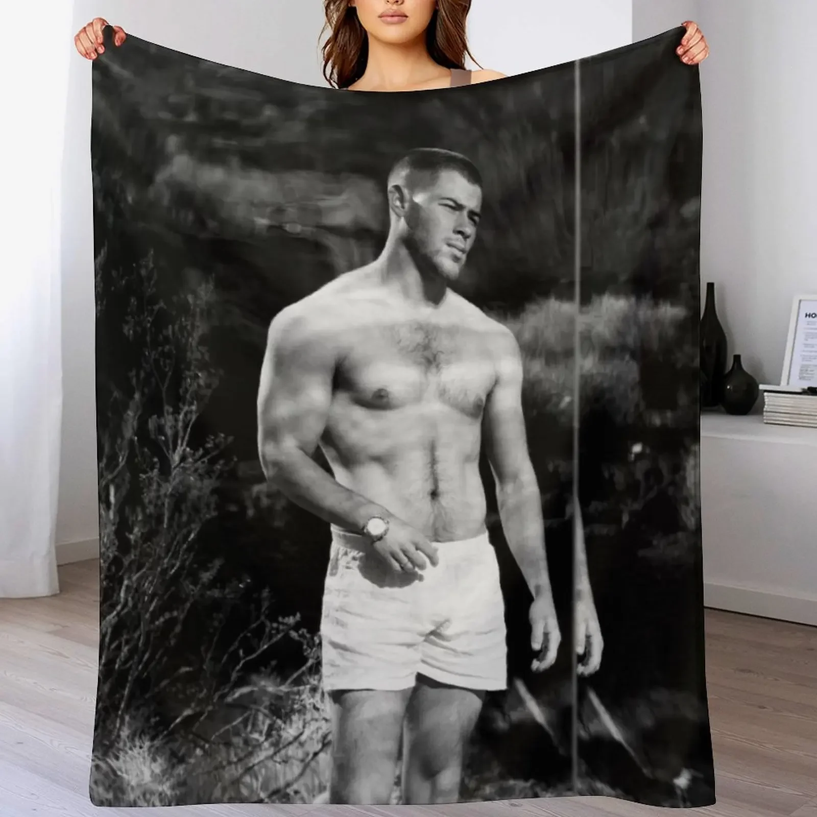 

Nick Jonas Throw Blanket Decorative Sofas Loose Luxury Designer Thermal Blankets