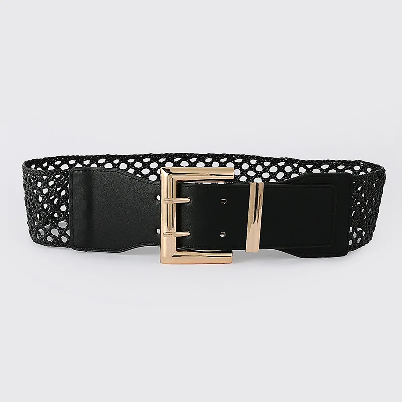 

High Quality Ladies Fashion Cutout Corset Wide Girdle Dress Shirt Decoration Gold Buckle Belts for Women Luxury Designer Brand