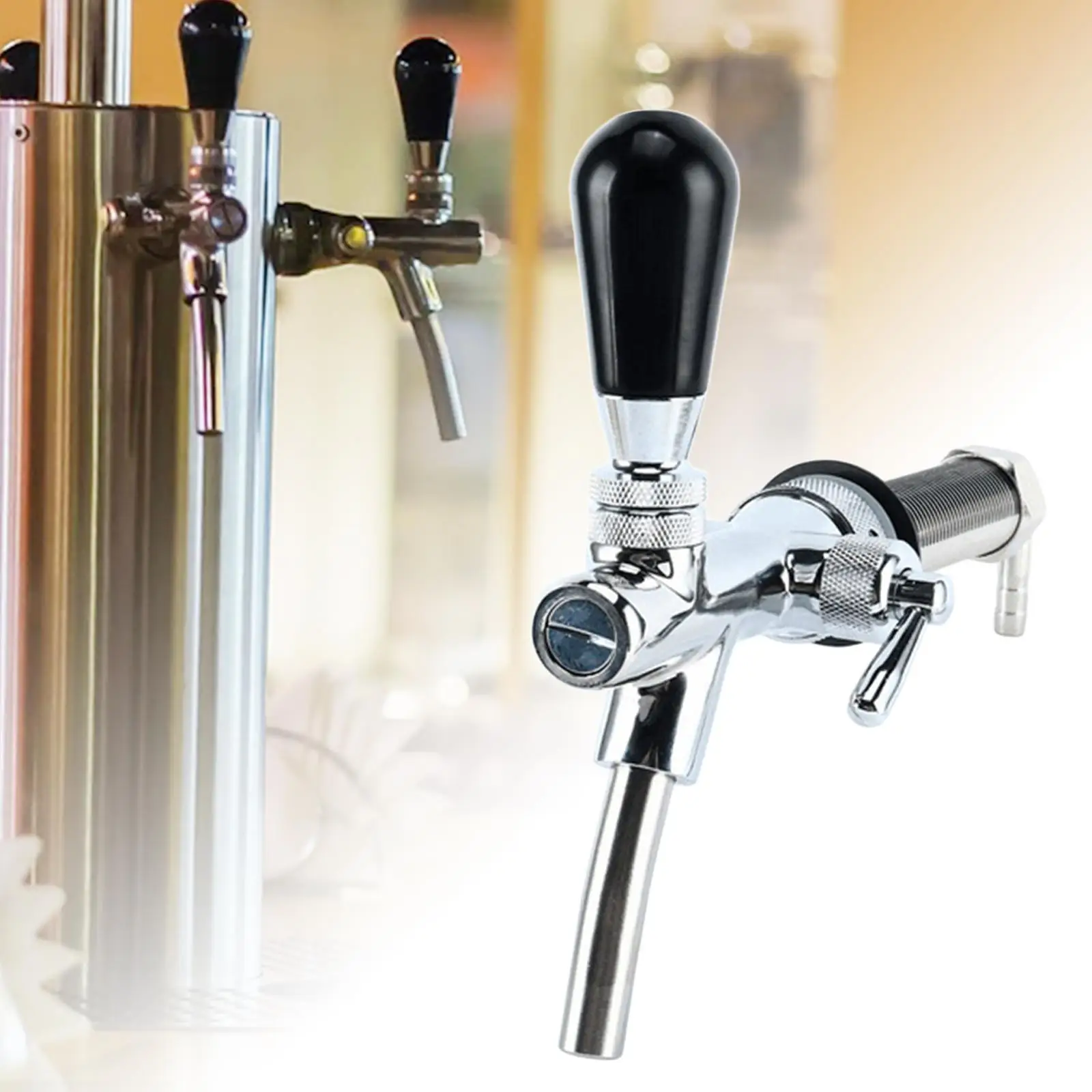 Beer Tap Longer Spout Controllable Non-Rust for Home Bar Beer Kegging