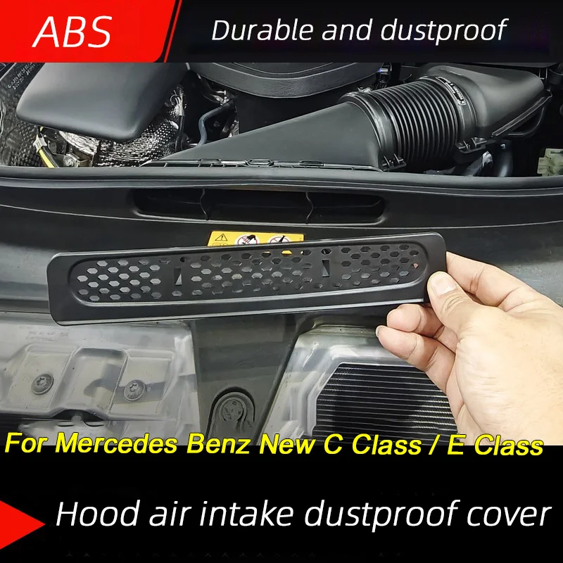 

For Mercedes Benz C E Class W206 2022 2023 W214 2024 2025,Car Hood Air Intake Dustproof Cover Engine Dustproof Net Accessories