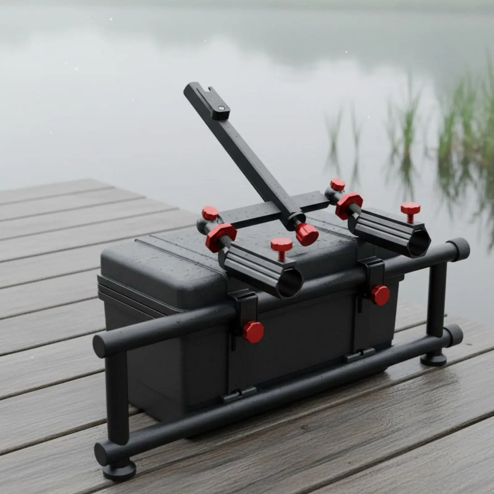 

Двойной держатель для удочек, многофункциональный, регулируемый, из алюминиевого сплава