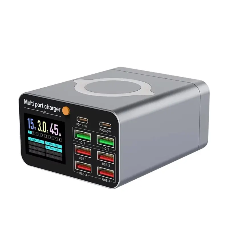 

Зарядная станция с круглосуточной доставкой, 80 Вт, с выдвижным кабелем USB-C, быстрая зарядка для планшетов, телефонов и других устройств