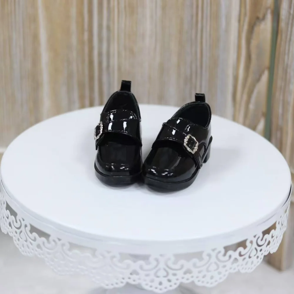 Sapatos de boneca bjd/sd 1/3, cabeça redonda, fivela vintage, sapatos baixos, acessórios de boneca bjd