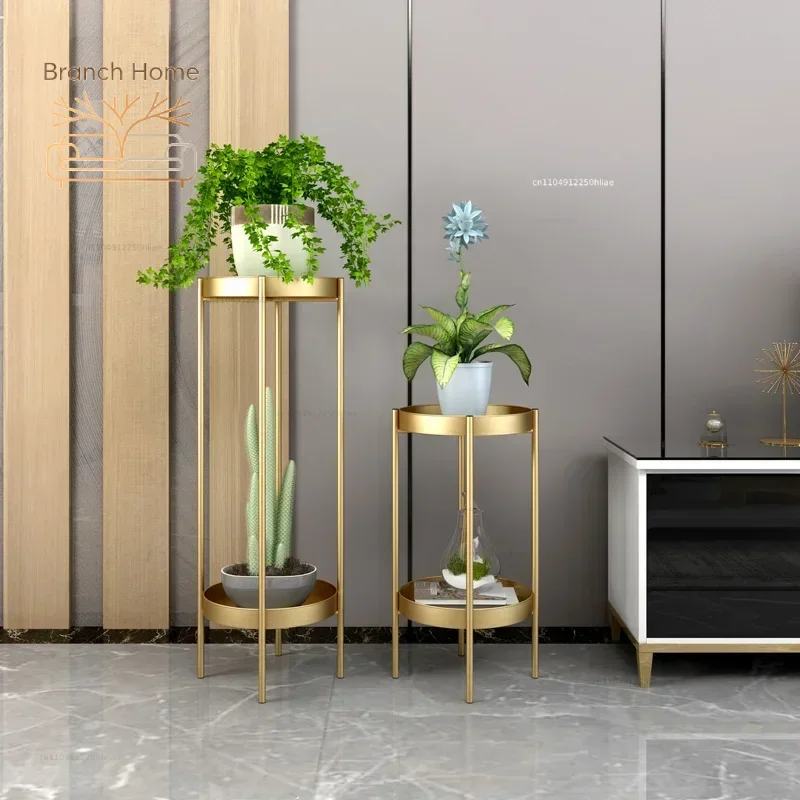 Fashion Light Luxury European Plant Stand Multi-Layer Metal Balcony Shelf Indoor Garden Solution Flower Rack Home Decor