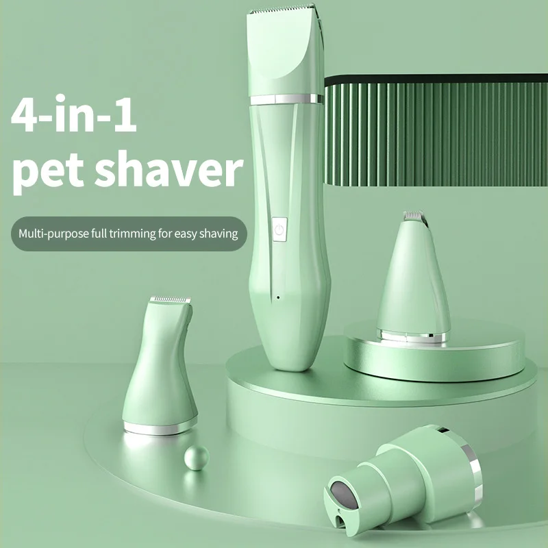 Household Pet Shaver 4-in-1 Cat Foot Hair Electric Pushers Trimming Dehairing Full-Body Dog Electric Push Clippers