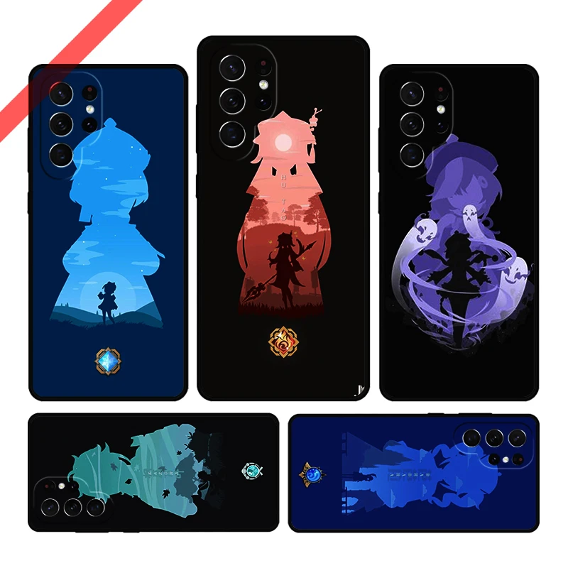 

Милый чехол для телефона Game Genshin Impact для Samsung Galaxy S20 FE S21 S10 S23 Plus S24 S22 Ultra Coque Note20 Note10 S9 S8, чехол