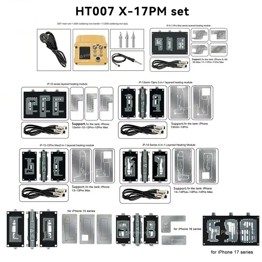 WL HT007 Pre-Heating Soldering Station for Motherboard Tin Planting Layered Heating Plate for iPhone X-17PM CPU Desoldering Tool