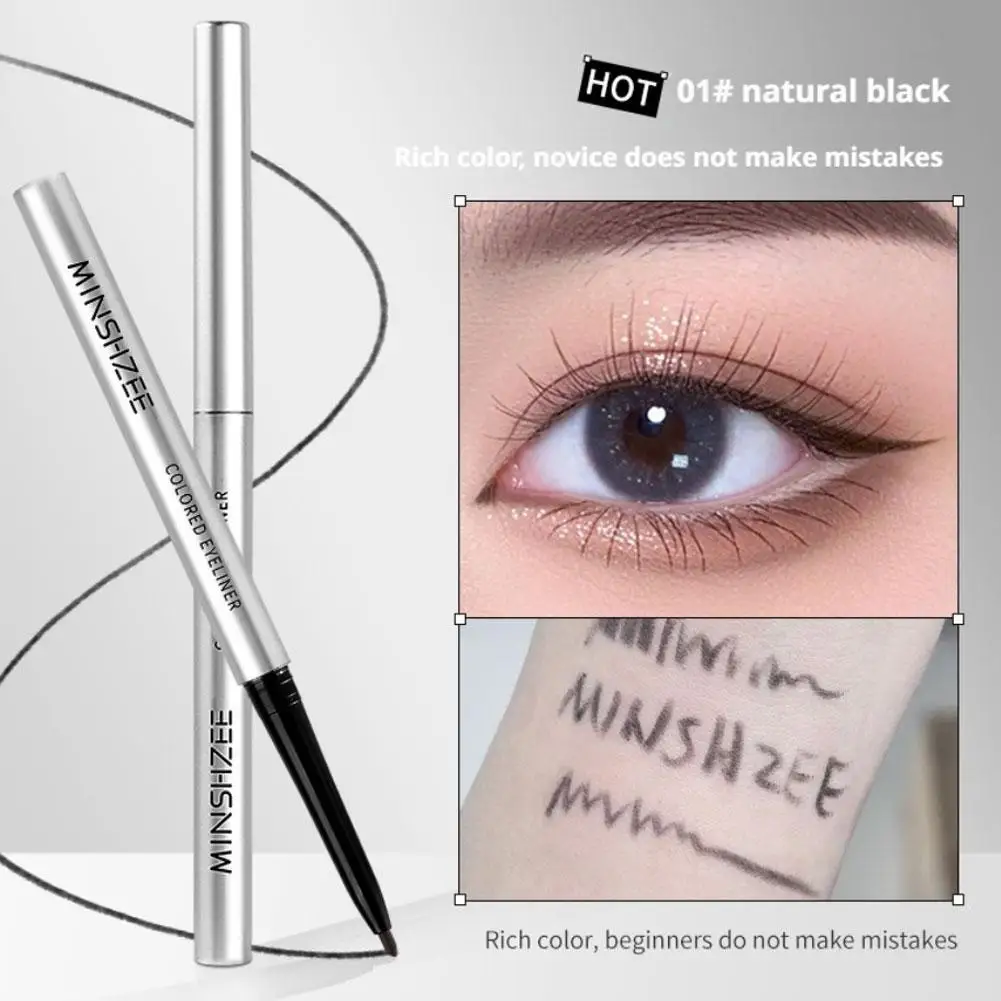 

Women Eyebrow Pencil Two In One Eyebrow Brush Waterproof Non Smudging Lower Eyelash Eyeliner Pen