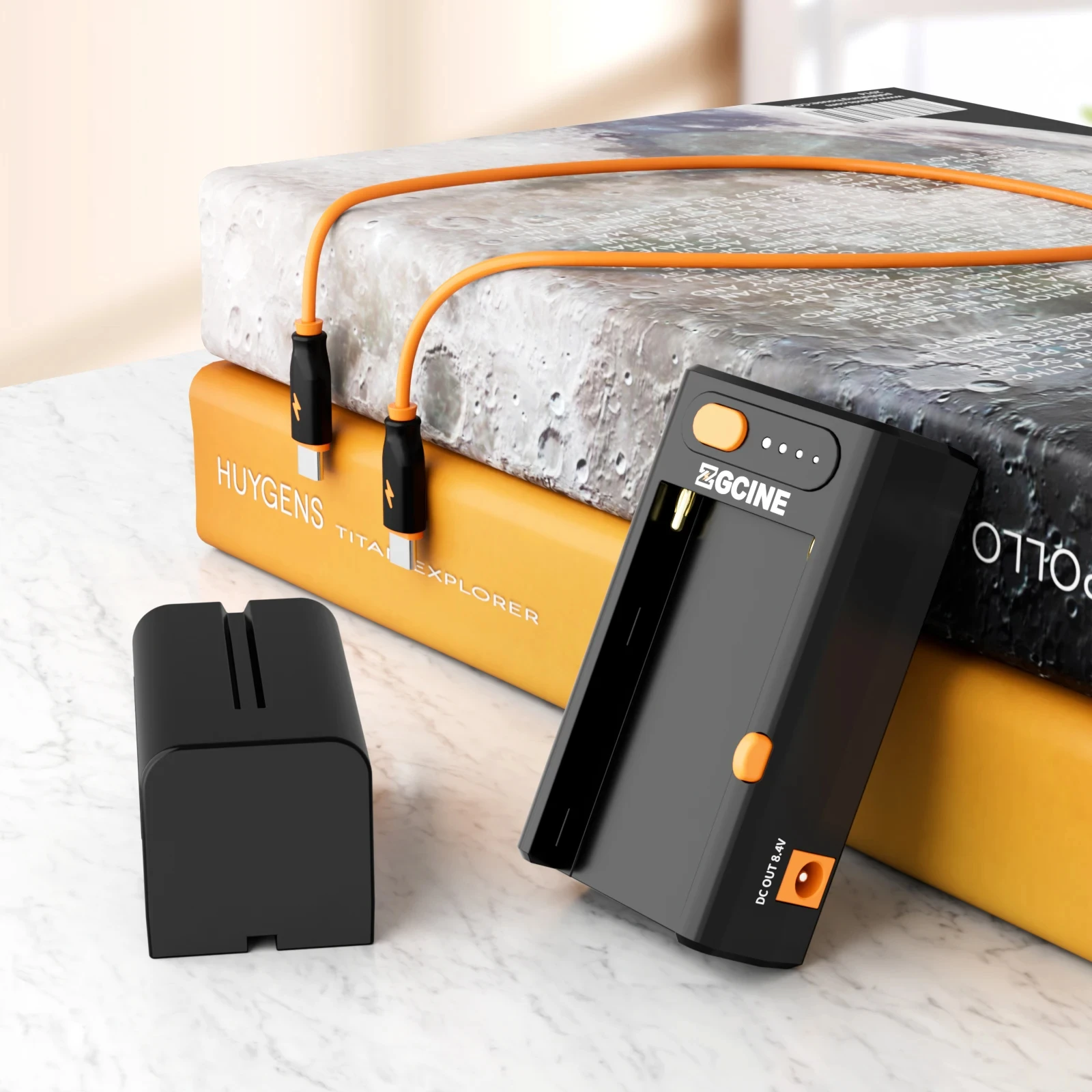 ZGCINE NP-F01/NP-F02 Battery Charger for Sony NP-F Battery with Type-C Input, D-tap Type-C USB-A Output Multifunctional Charger