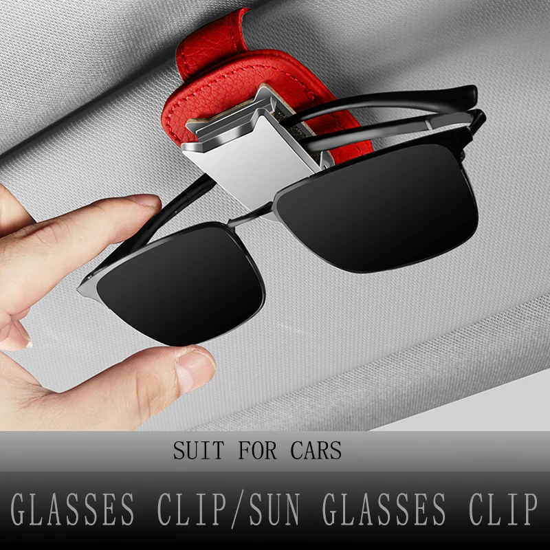 

5 Color Auto Sun Visor Glasses Clip Holder for Cars Sunglasses Eyeglasses Fastener Clip Ticket Card Car Interior Accessories