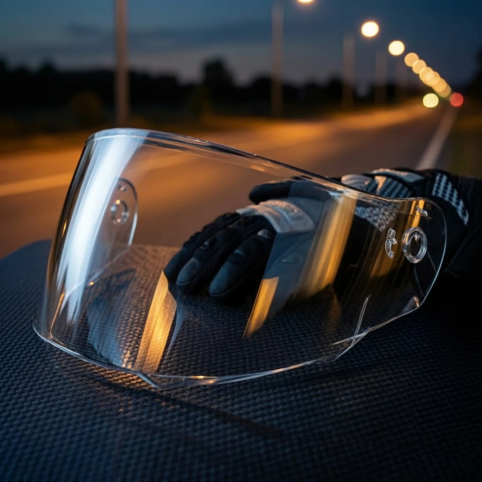 Motorcycle Helmet Lens Visor High Visibility Motorcycle Helmet Visor Replacement Face Visor Clear for Motorcyclists 4