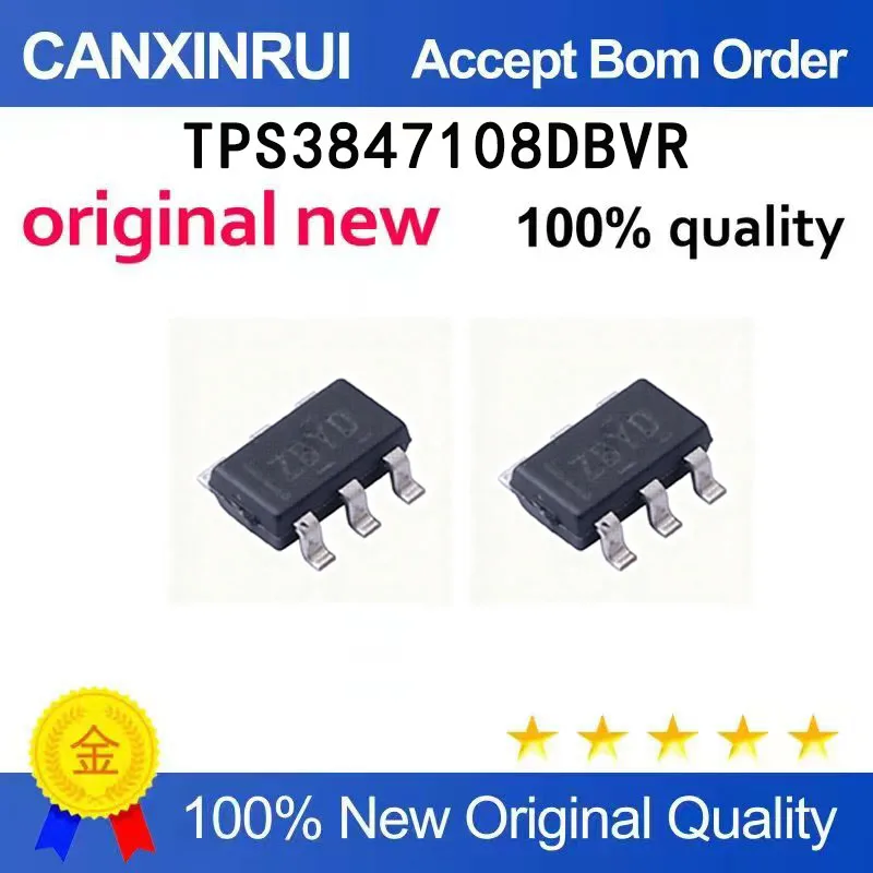 

（5-100 pieces）Brand new original TPS3847108DBVR monitoring reset IC chip silk screen ZBYD SOT23-5