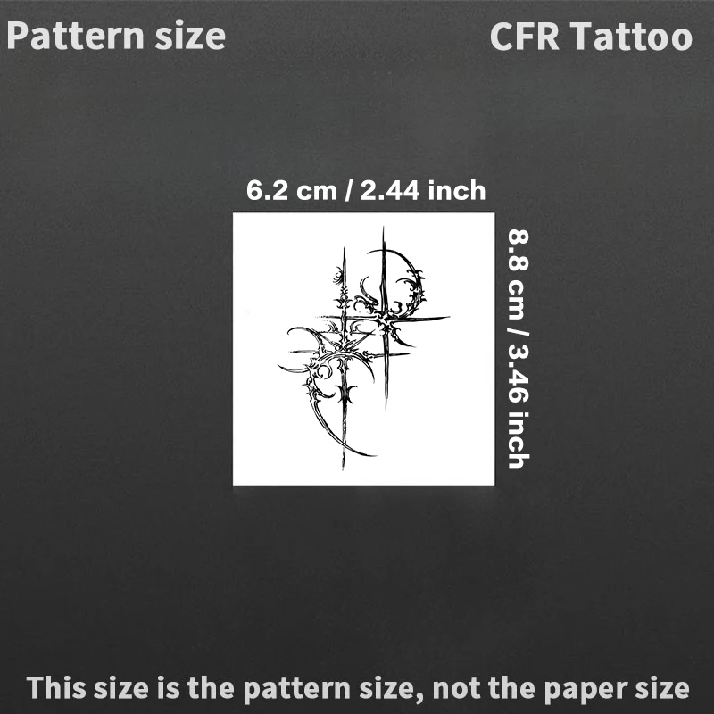 Temporary Tattoos Man Sexy Hotwife Waterproof Dark Gothic Rune Herbal Juice Tattoo Sticker Abdominal Arms Fake Tatto Gift Charm