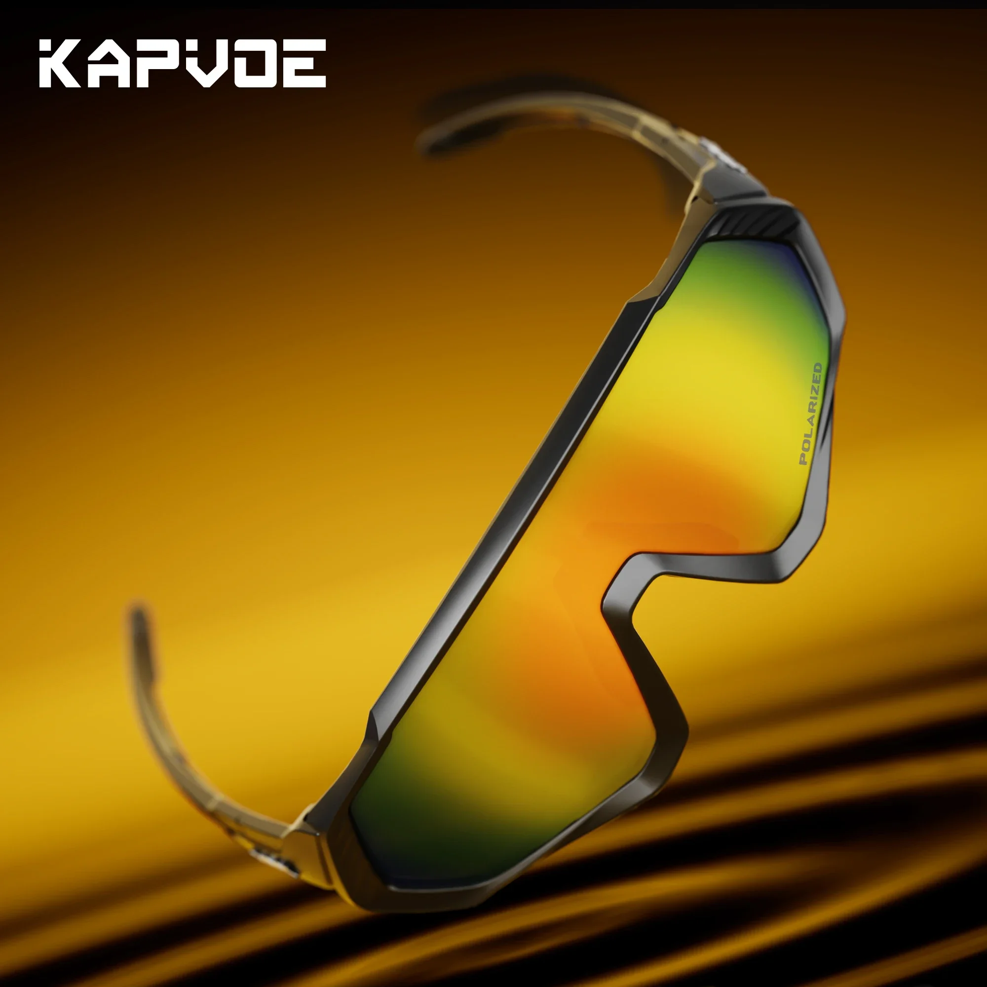 نظارات شمسية مستقطبة للرجال من Kapvoe نظارات ركوب الدراجات على الطرق للقيادة نظارات خارجية UV400 رياضية MTB Road Mountain Bike