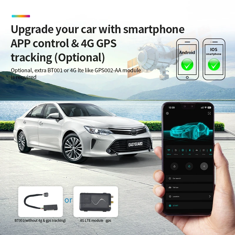 Easyguard CANBUS Startknopset voor Fortuner 2016-2020 Plug and Play Keyless Entry Remote Start