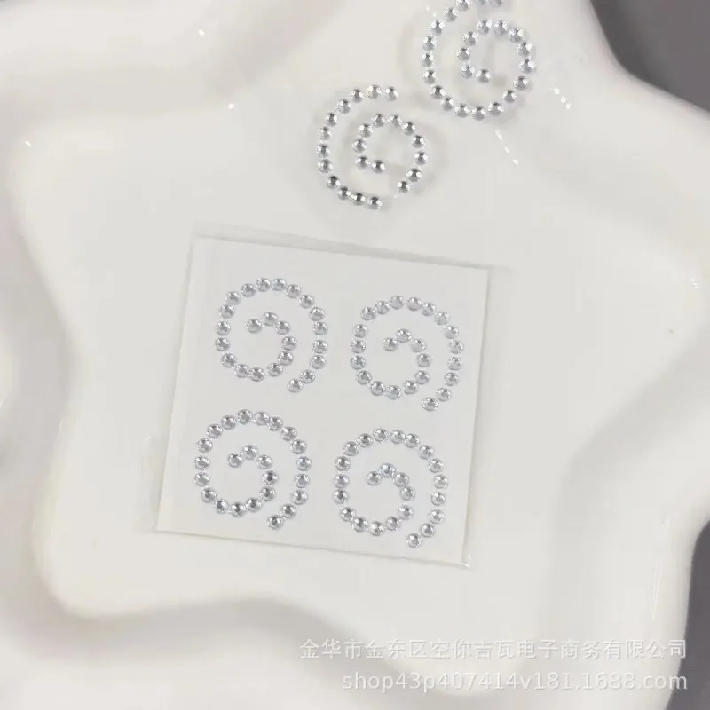 Pegatinas Autoadhesivas 3D de Alas Rosas con Pedrería, Gemas Brillantes Plateadas para Decoración de Tarjetas DIY, Embalaje, Estilo Scrapbook y Blog