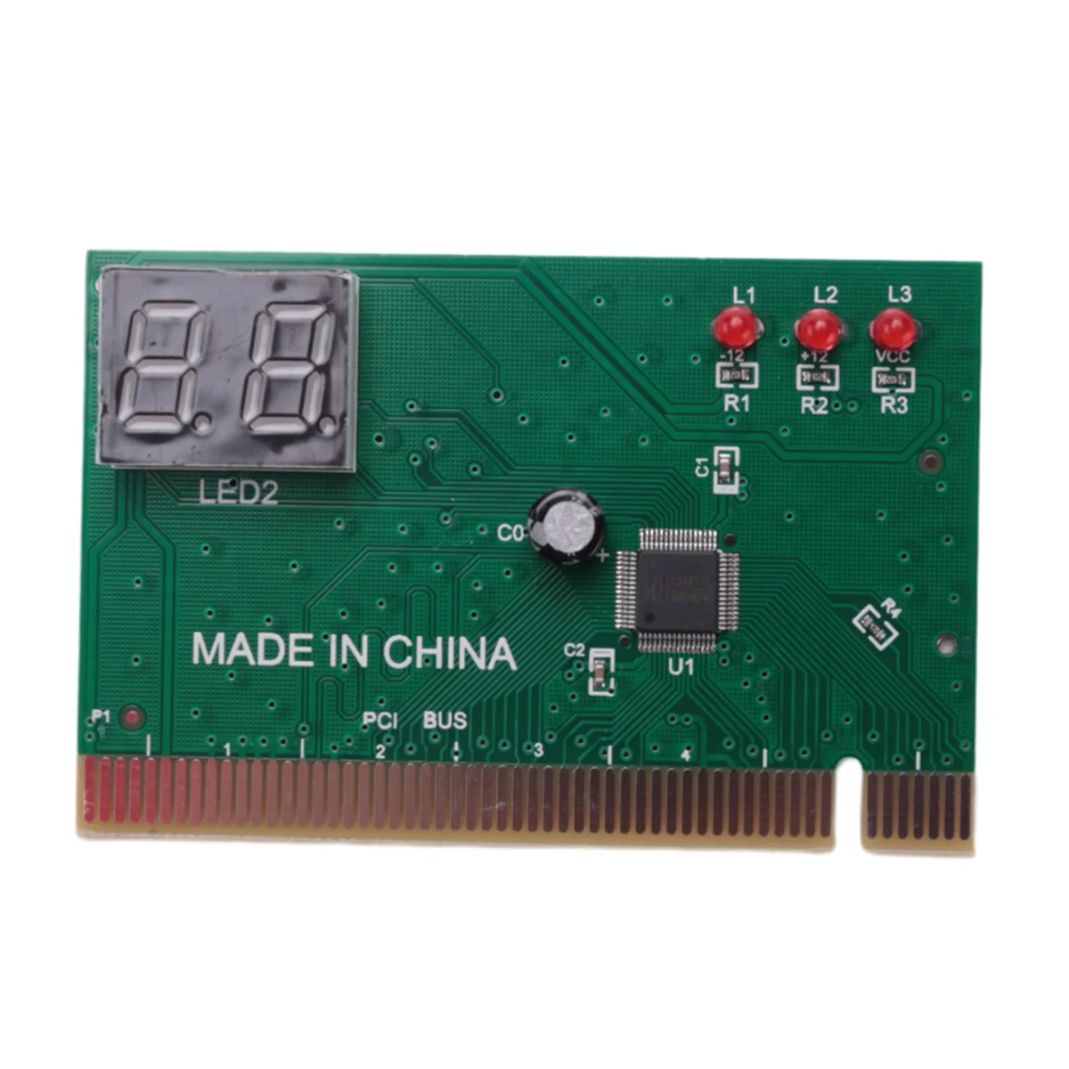 

2-битная тестовая плата материнской платы Pci, карта обнаружения настольного компьютера, диагностический дисплей Pci тестер материнской платы