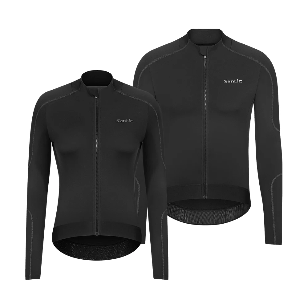 Santic Cycling Jersey Autumn Winter Thin Long Sleeve Unisex Warm Road Bike Long Sleeve Biking Top Thermal Bike Shirt TZ25C01187