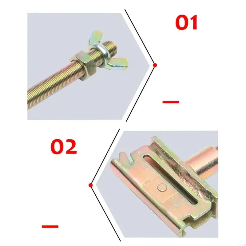E-Track Spare Tire Holder with Threaded Rod System Mounting Design R6FB
