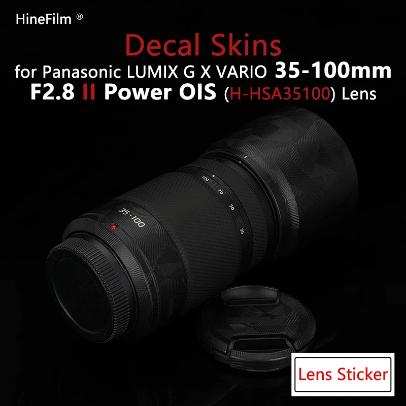 

Hinefilm Skin for LUMIX G 35 100 Lens Decal Skin for Panasonic 35-100 F2.8 II Power OIS Lens Cover Sticker H-HSA35100 Wrap Film