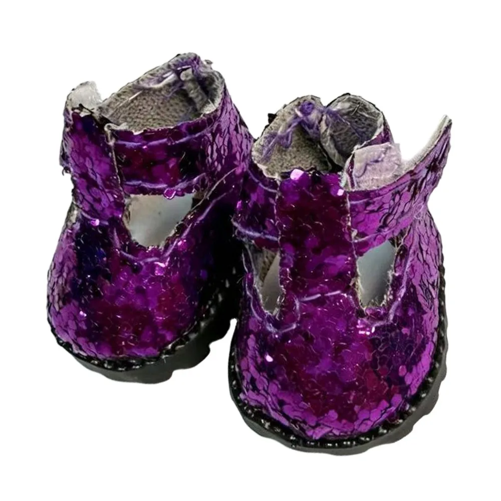 Mini Leather Material Shoes Miniature Design Sequins Design BJD Shoes Small Size 3.5cm Size Mini Boots Birthday Gift