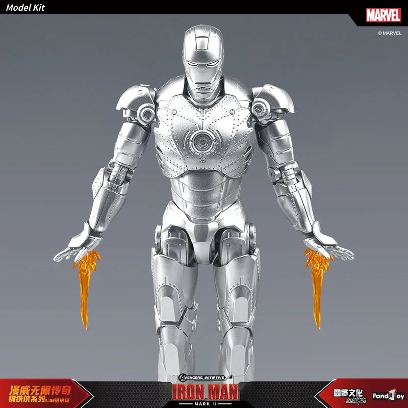 Fondjoy-Marvel Iron Man MK2 Modelo Kit, Saga Infinito, Figura de Ação Ironman MK2 Montagem, Junta ABS, Brinquedo Móvel, 1:12, Original