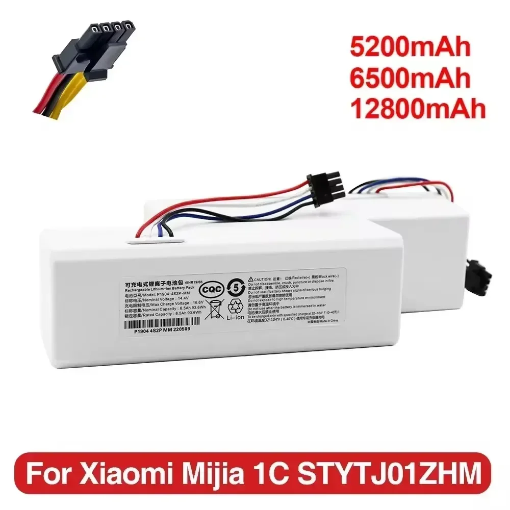 

14.4V Vacuum Cleaner 1C Battery 12800mAh Robot Vacuum Cleaner suit for XIAOMI Mija 1C STYTJ01ZHM Robot Vacuum Cleaner 1C Battery