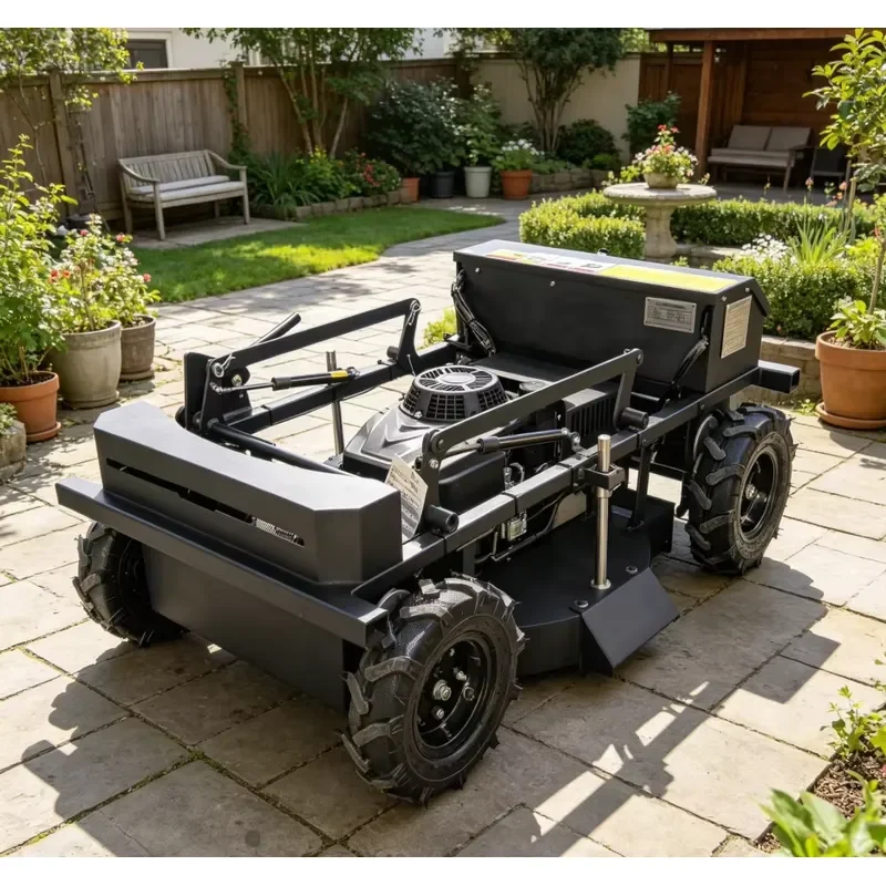 Private Fruit Veg Farm Crawler RC Lawn Mower Labor Saving Remote Row Cutter Economical Orchard Weeder